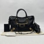 Balenciaga Small City Edge Chevre Black GHW