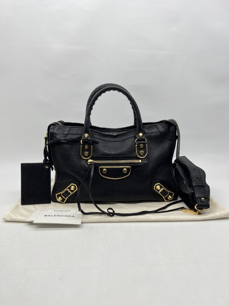 Balenciaga Small City Edge Chevre Black GHW