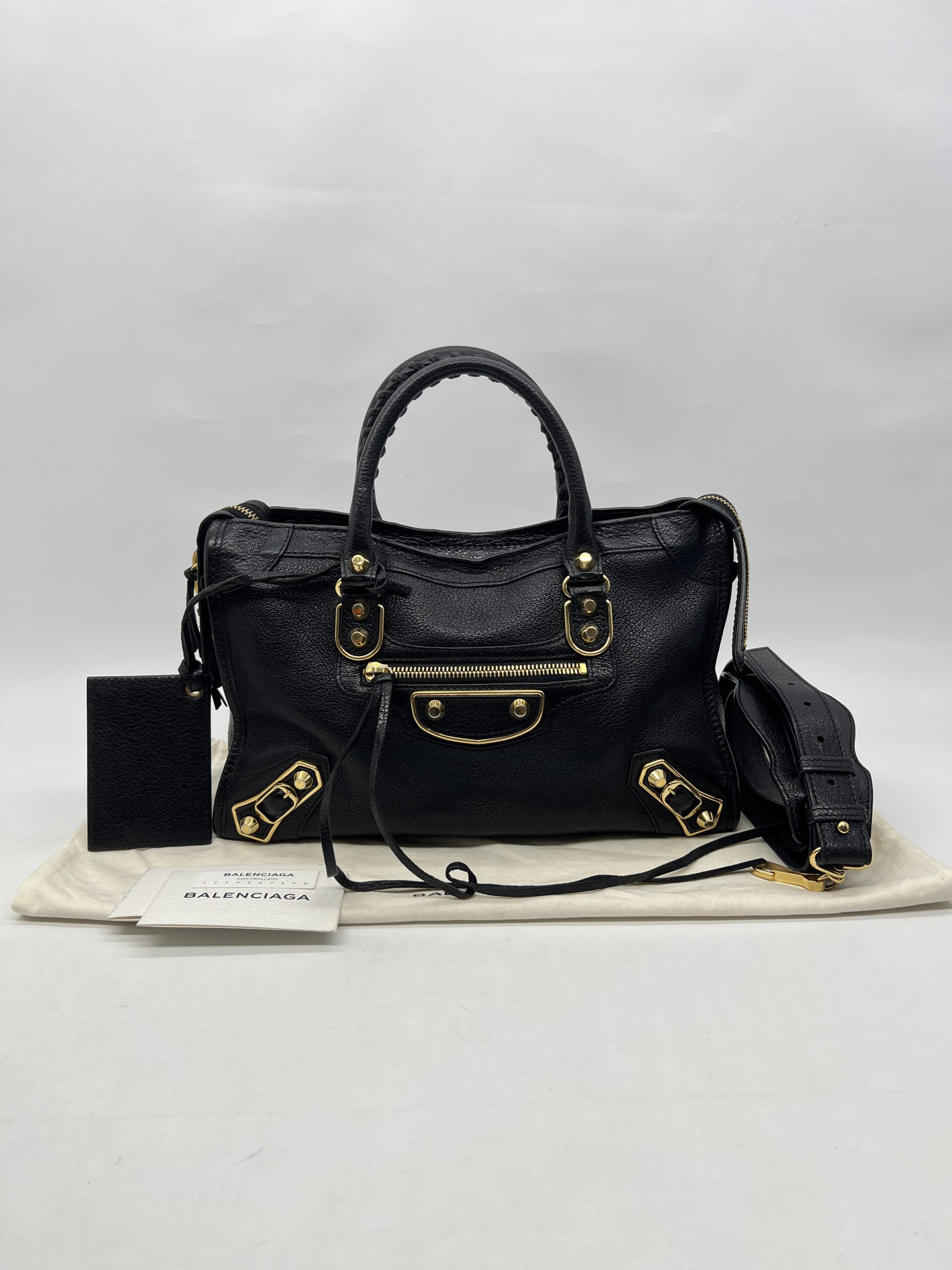 Balenciaga Small City Edge Chevre Black GHW