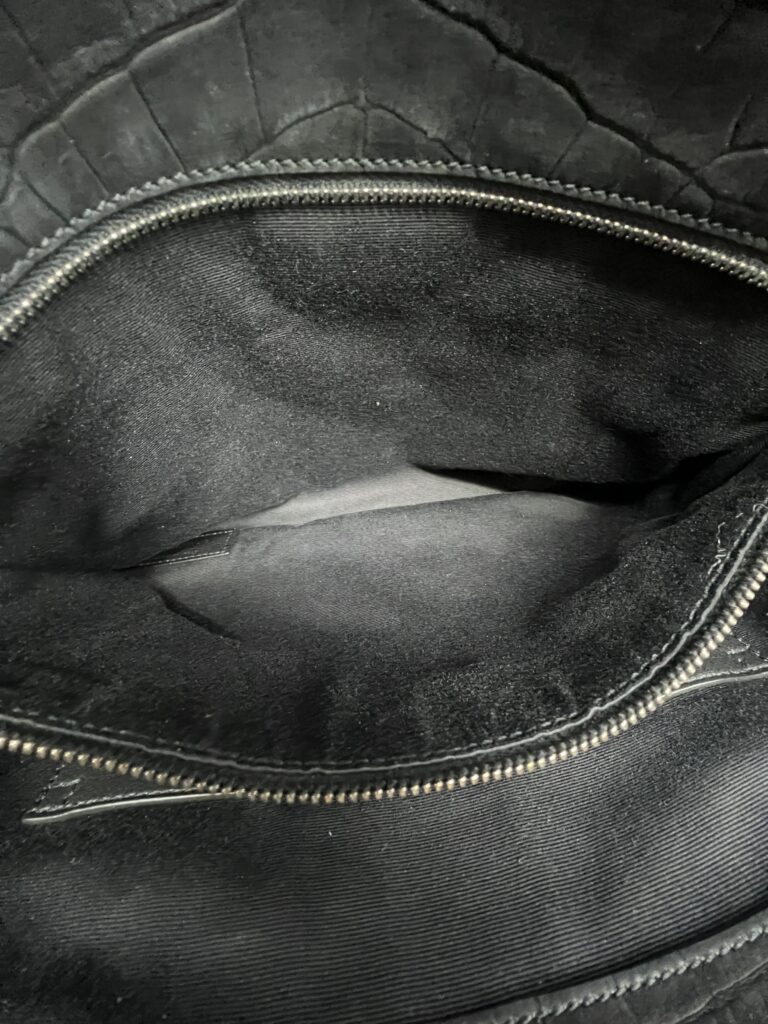 Saint Laurent Niki Large Nubuck Croco Black RHW