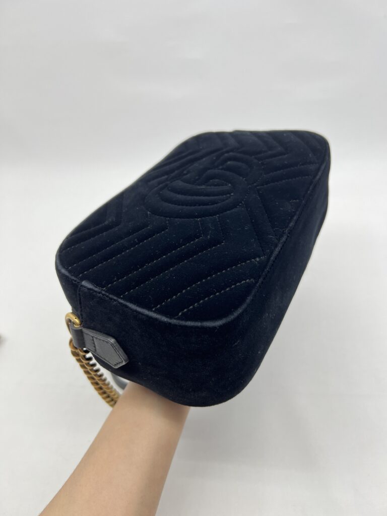 Gucci Marmont Camera Small Velvet Black GHW
