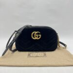 Gucci Marmont Camera Small Velvet Black GHW