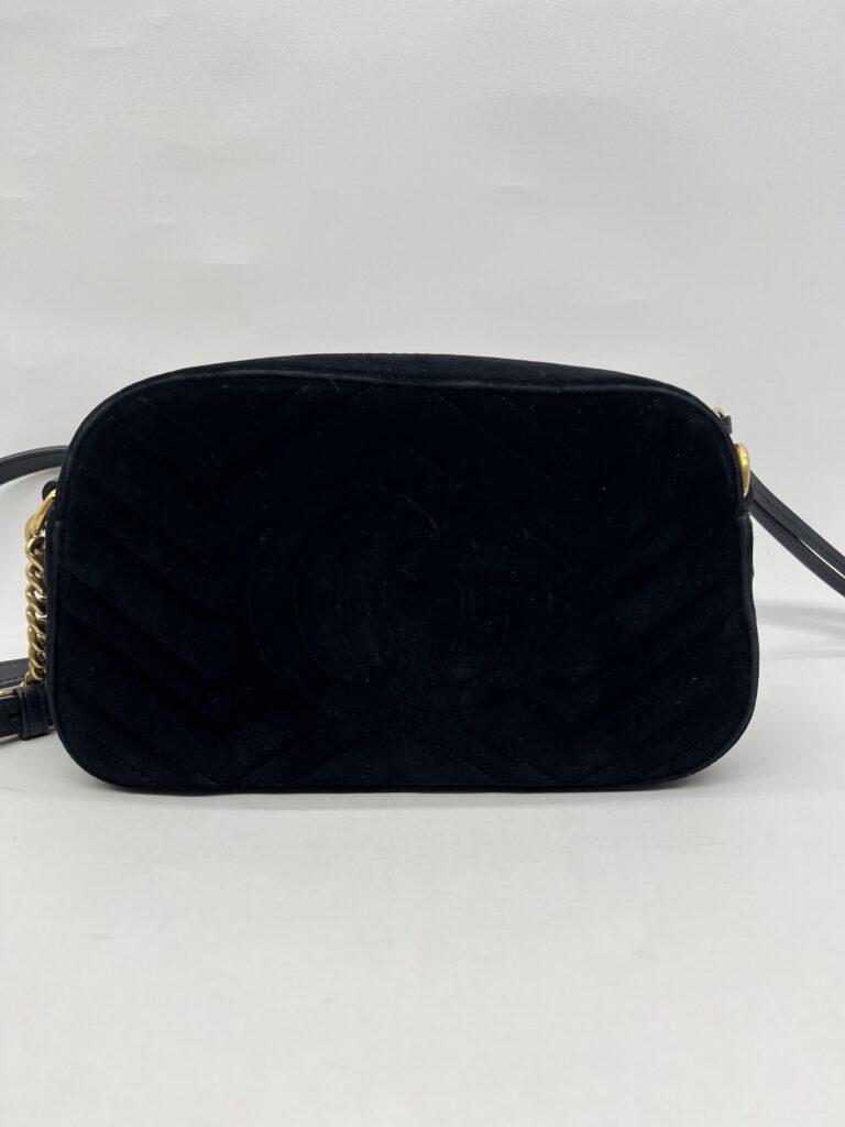Gucci Marmont Camera Small Velvet Black GHW