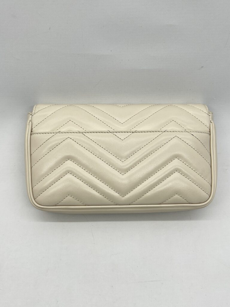 Gucci GG Marmont Mini White Matelasse GHW
