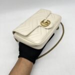 Gucci GG Marmont Mini White Matelasse GHW