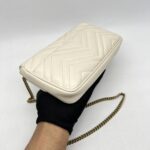 Gucci GG Marmont Mini White Matelasse GHW