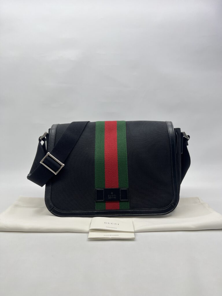 Gucci Techno Web Stripe Canvas Black SHW