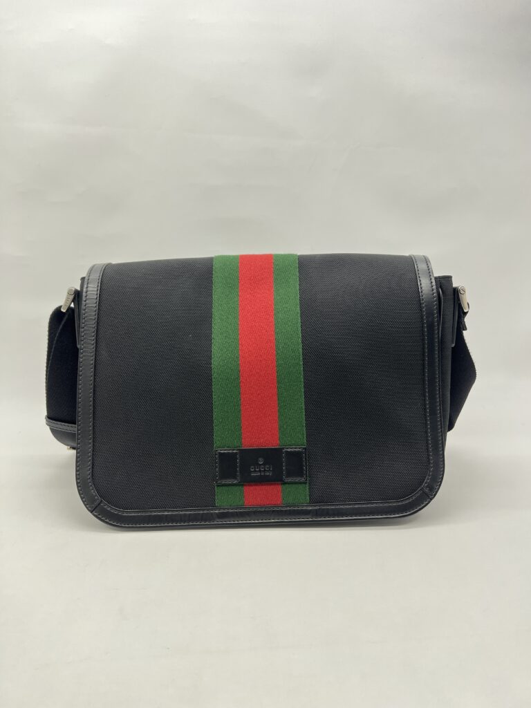 Gucci Techno Web Stripe Canvas Black SHW