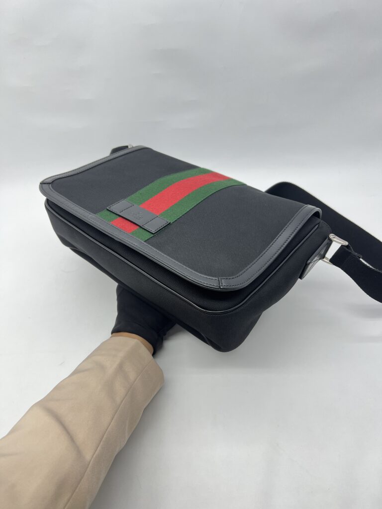 Gucci Techno Web Stripe Canvas Black SHW