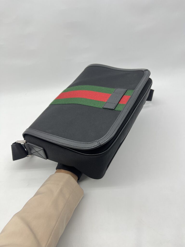 Gucci Techno Web Stripe Canvas Black SHW