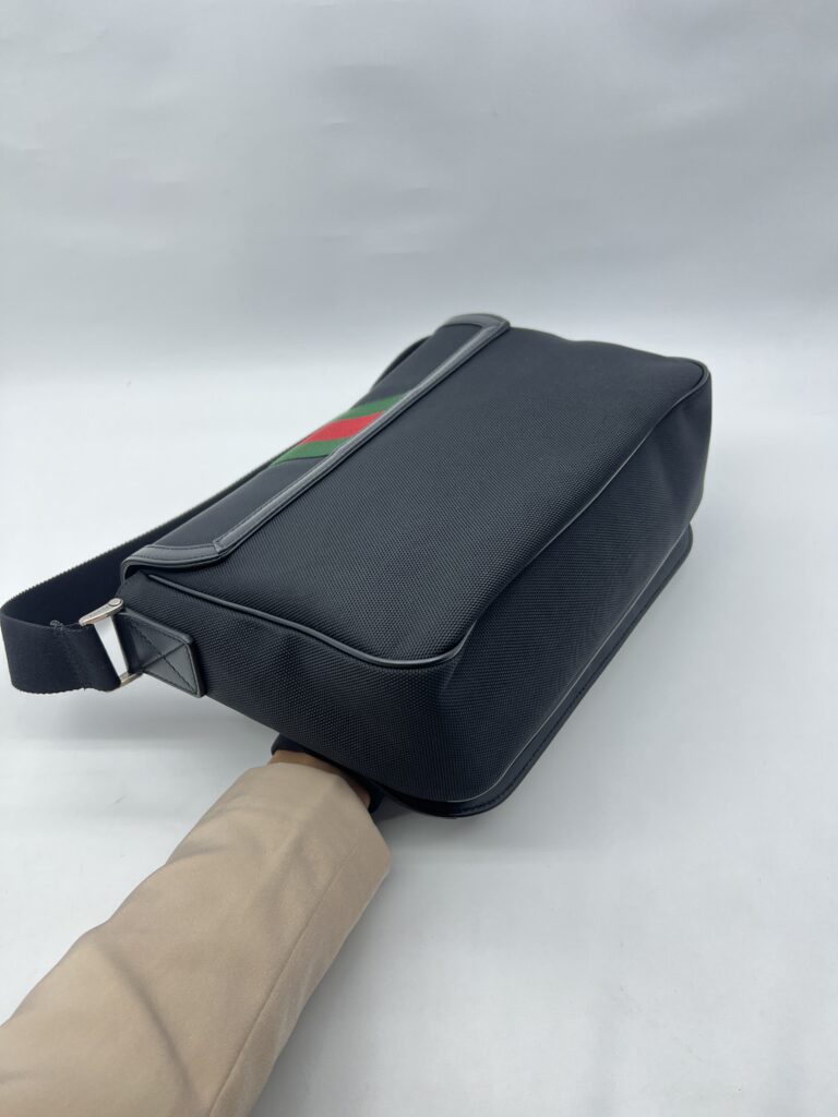 Gucci Techno Web Stripe Canvas Black SHW