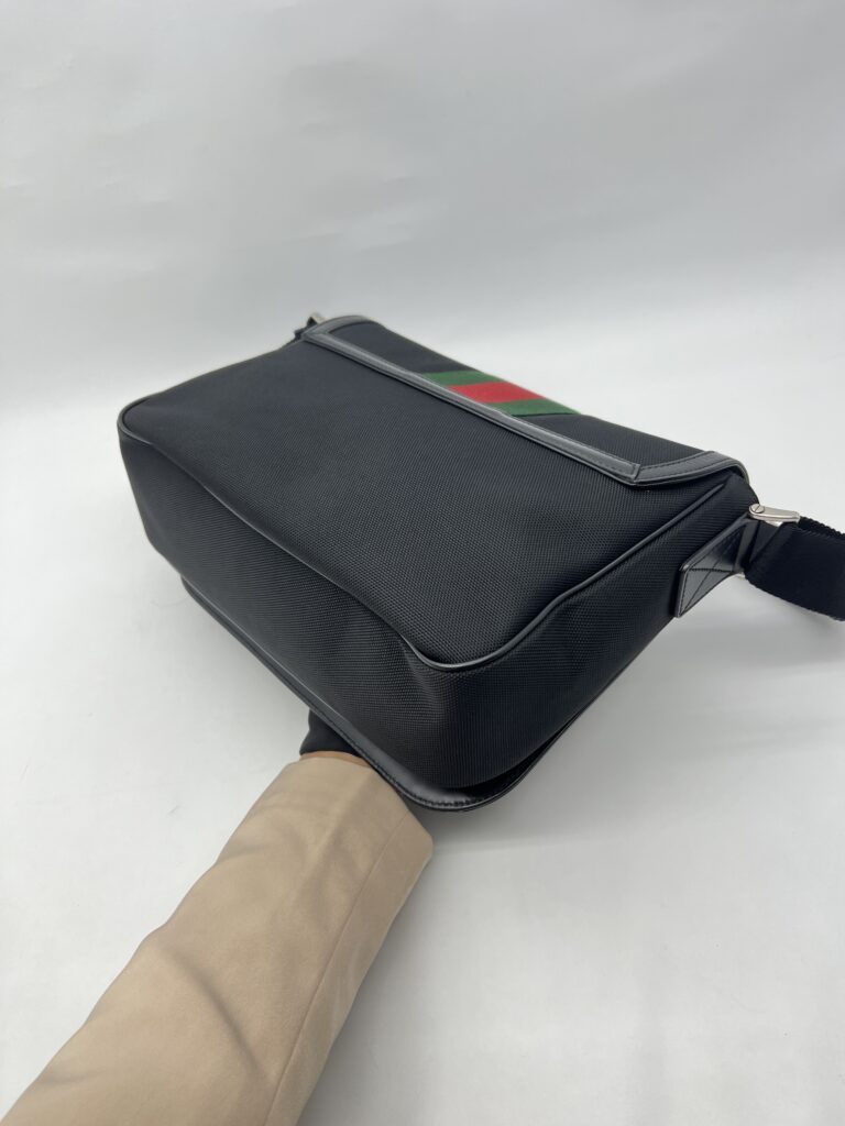 Gucci Techno Web Stripe Canvas Black SHW