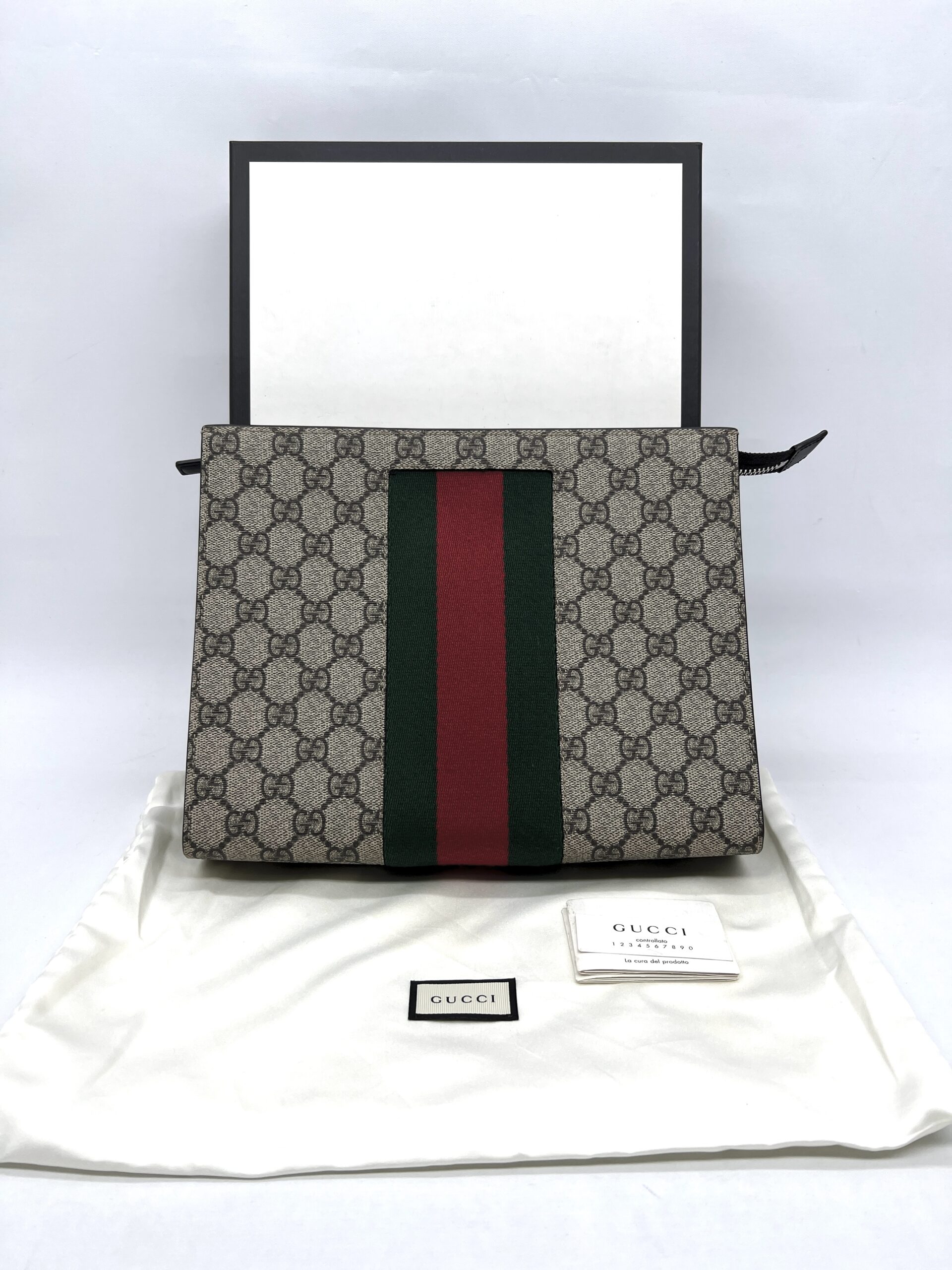 Gucci Clutch GG Canvas Supreme Brown SHW