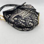 Dior Saddle Medium Canvas Blue Oblique GHW