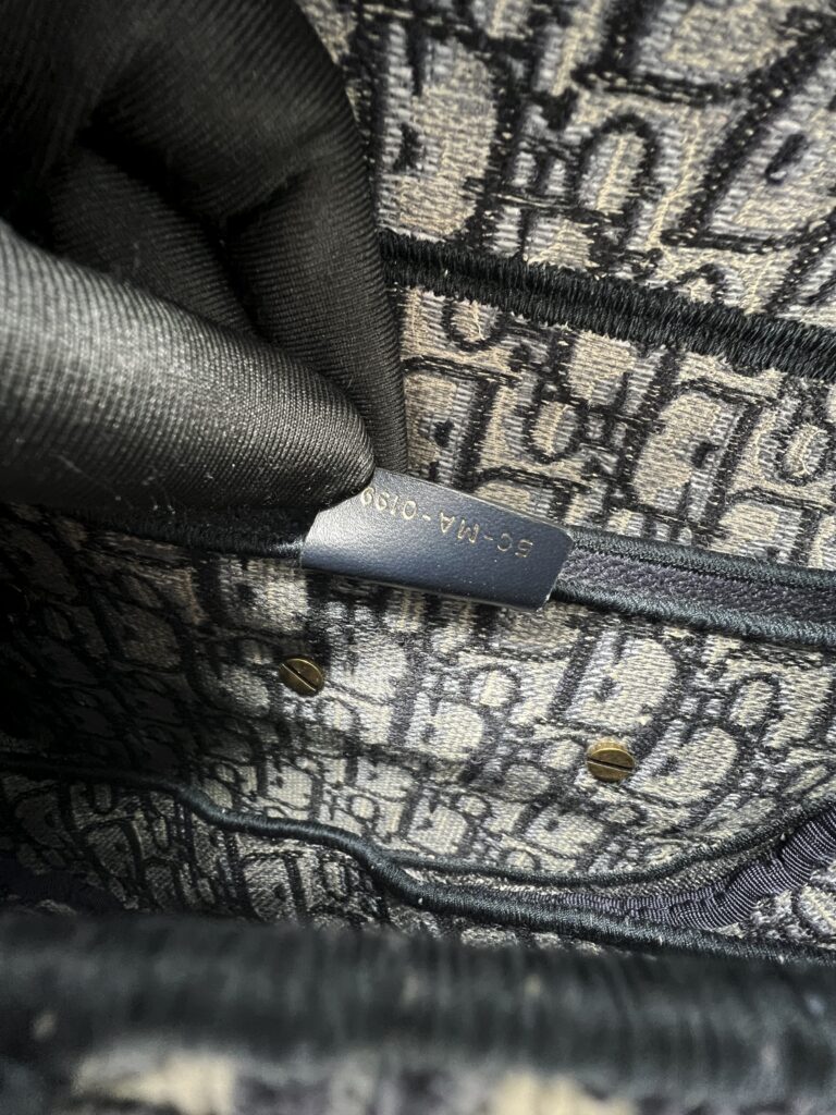 Dior Saddle Medium Canvas Blue Oblique GHW