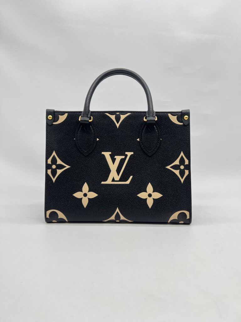 Louis Vuitton On The Go PM Monogram Empreinte Black Beige GHW