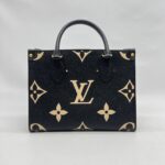 Louis Vuitton On The Go PM Monogram Empreinte Black Beige GHW