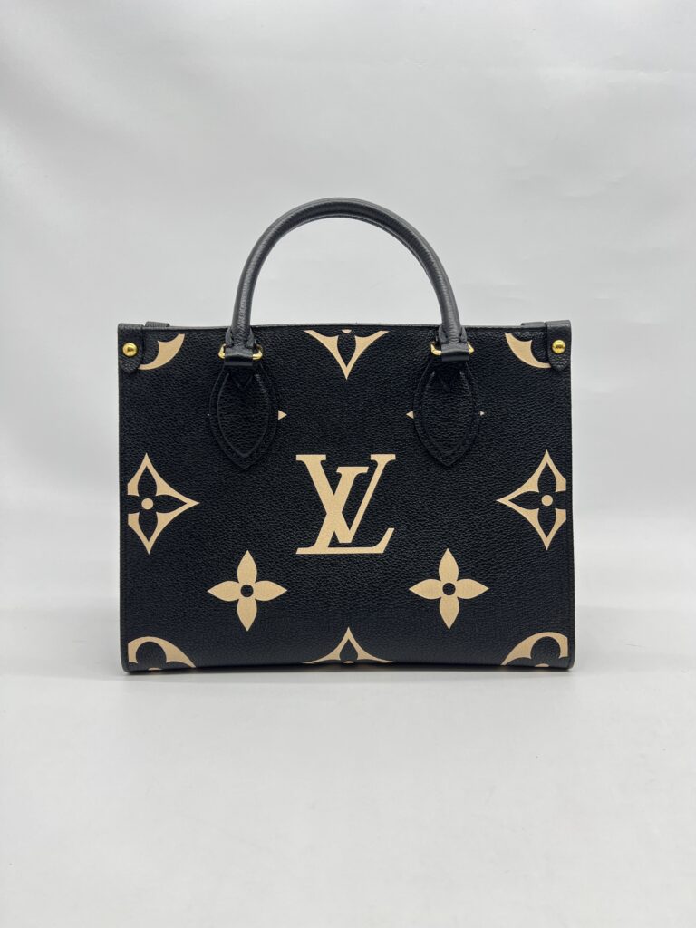 Louis Vuitton On The Go PM Monogram Empreinte Black Beige GHW