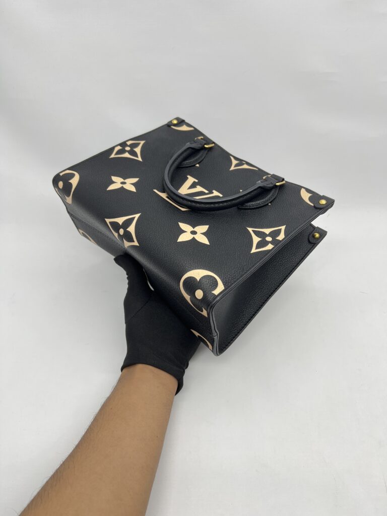 Louis Vuitton On The Go PM Monogram Empreinte Black Beige GHW