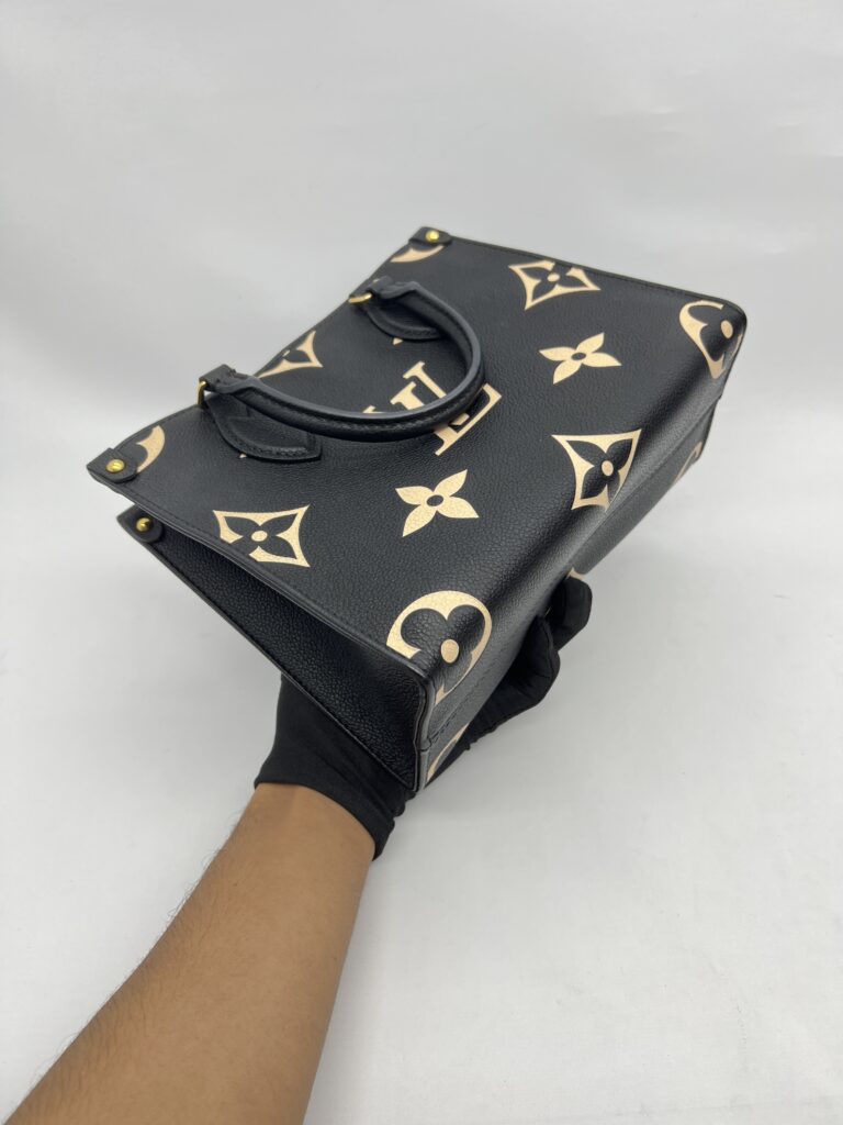 Louis Vuitton On The Go PM Monogram Empreinte Black Beige GHW