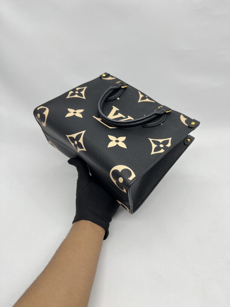 Louis Vuitton On The Go PM Monogram Empreinte Black Beige GHW