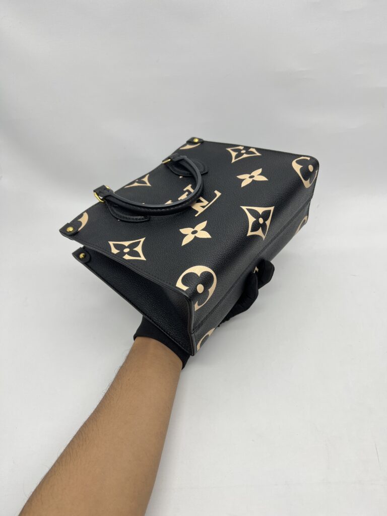 Louis Vuitton On The Go PM Monogram Empreinte Black Beige GHW