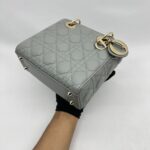 Dior Lady Dior Small Lambskin Grey Stone GHW