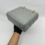 Dior Lady Dior Small Lambskin Grey Stone GHW