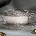 Dior Lady Dior Small Lambskin Grey Stone GHW