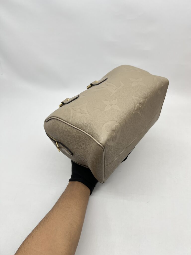 Louis  Vuitton Speedy Bandou 25 Monogram Empreinte Tourterelle GHW