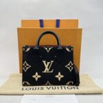 Louis Vuitton On The Go PM Monogram Empreinte Black Beige GHW