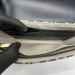 Dior Saddle Pouch With Chain Canvas Blue Oblique GHW