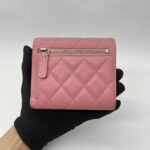 Chanel Classic Trifold Wallet Caviar Pink GHW