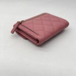 Chanel Classic Trifold Wallet Caviar Pink GHW