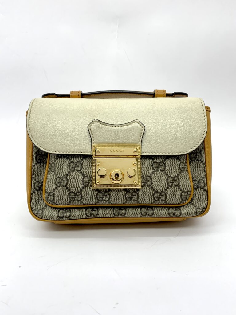 Gucci Padlock Slingbag GG Supreme Ivory Saffran GHW