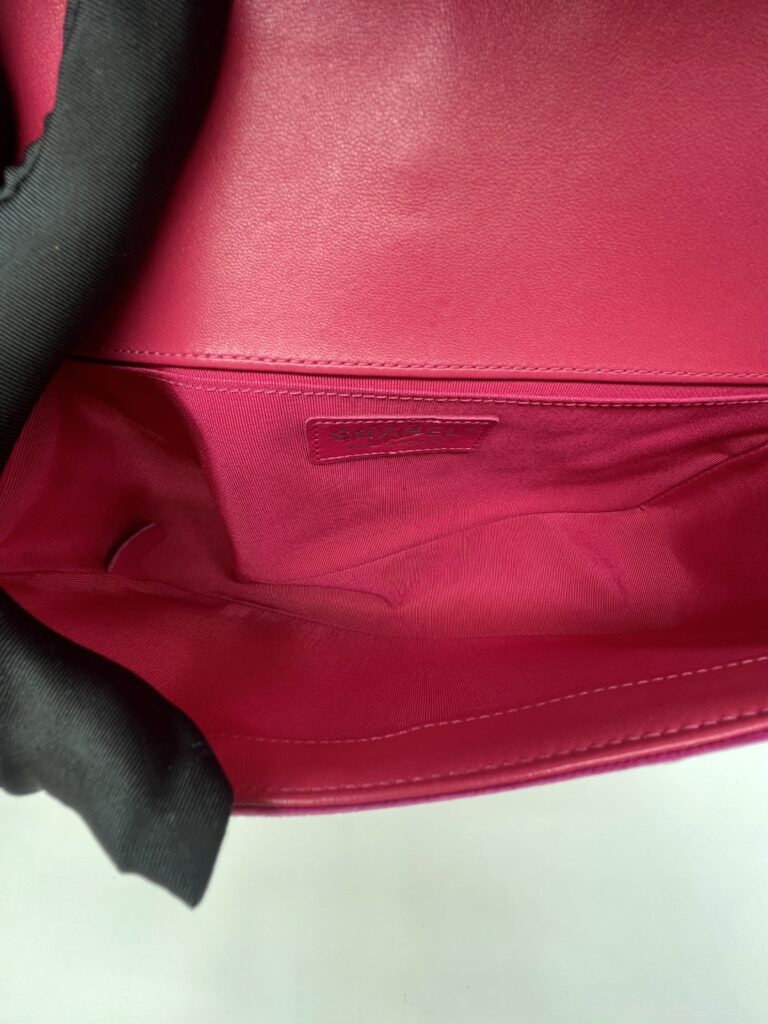 Chanel Boy 25 Pink Velvet SHW