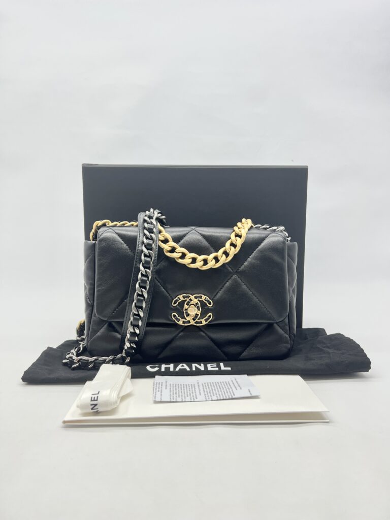 Chanel C19 Small Lambskin Black GHW