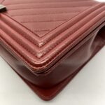 Chanel Boy 28 Caviar Red Chevron RHW