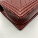 Chanel Boy 28 Caviar Red Chevron RHW