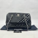 Chanel Coco Boy Shopping Tote Patent Black SHW