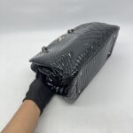 Chanel Coco Boy Shopping Tote Patent Black SHW