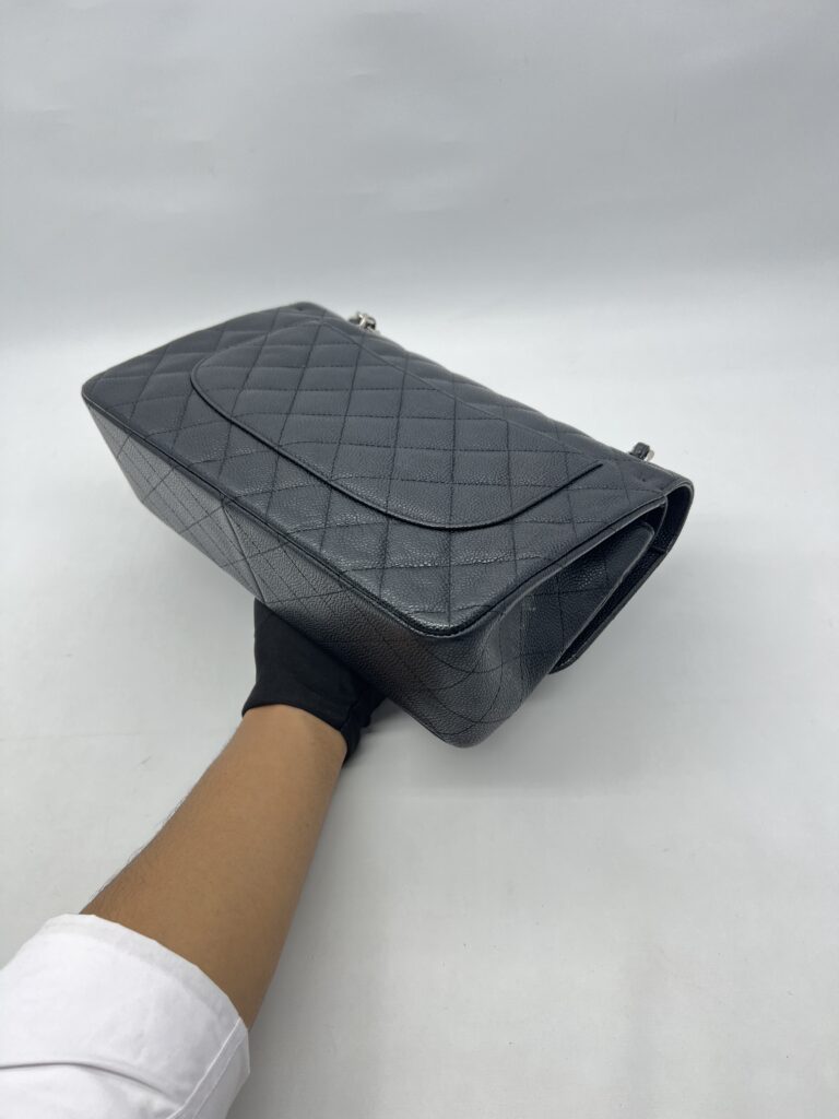 Chanel Jumbo Classic D Flap Caviar Black SHW