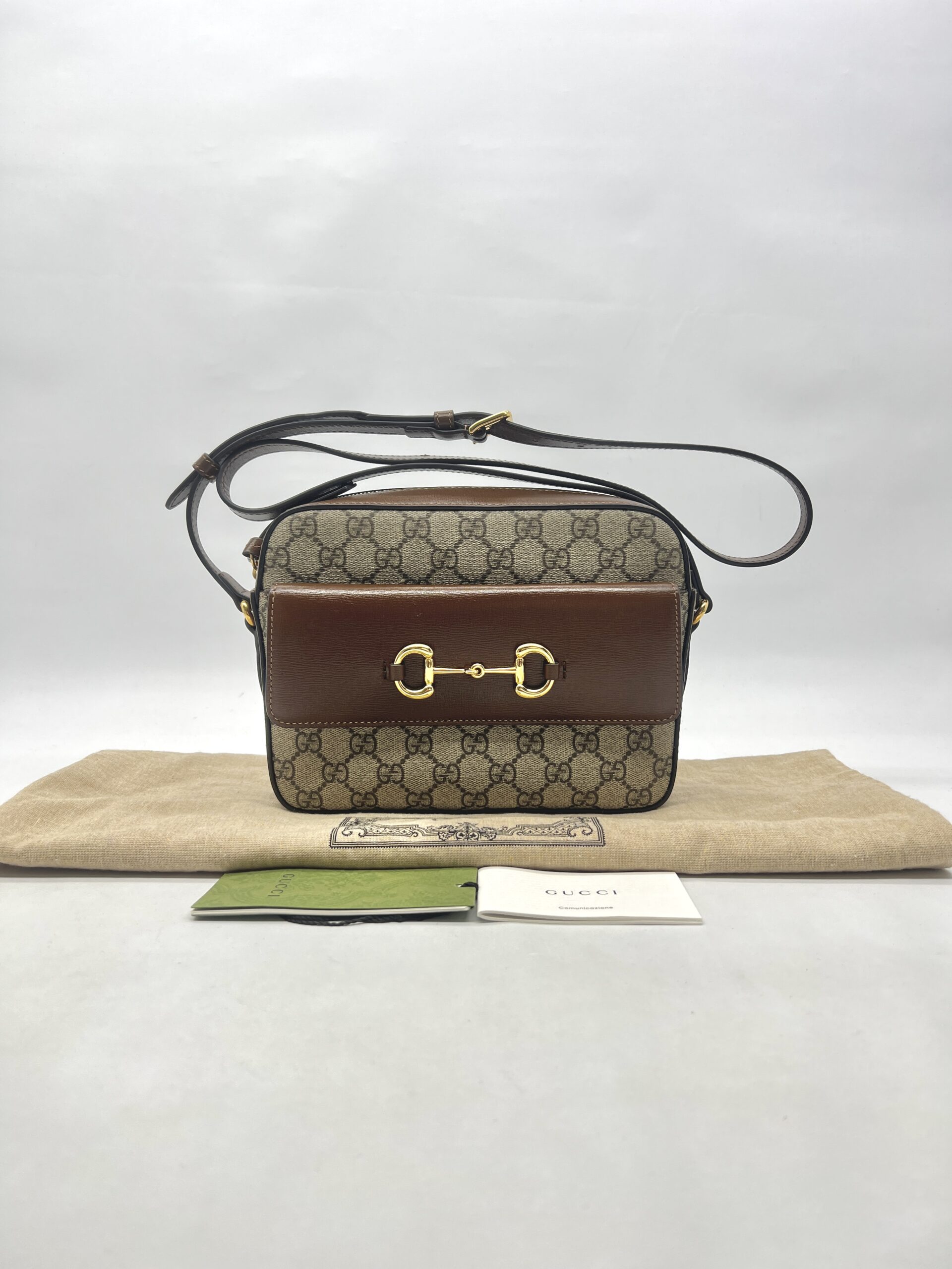 Gucci Horsebit Camera GG Supreme Brown GHW