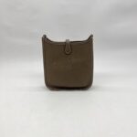 Hermes Mini Evelyne Clemence Etoupe Bleu Indigo GHW