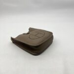 Hermes Mini Evelyne Clemence Etoupe Bleu Indigo GHW