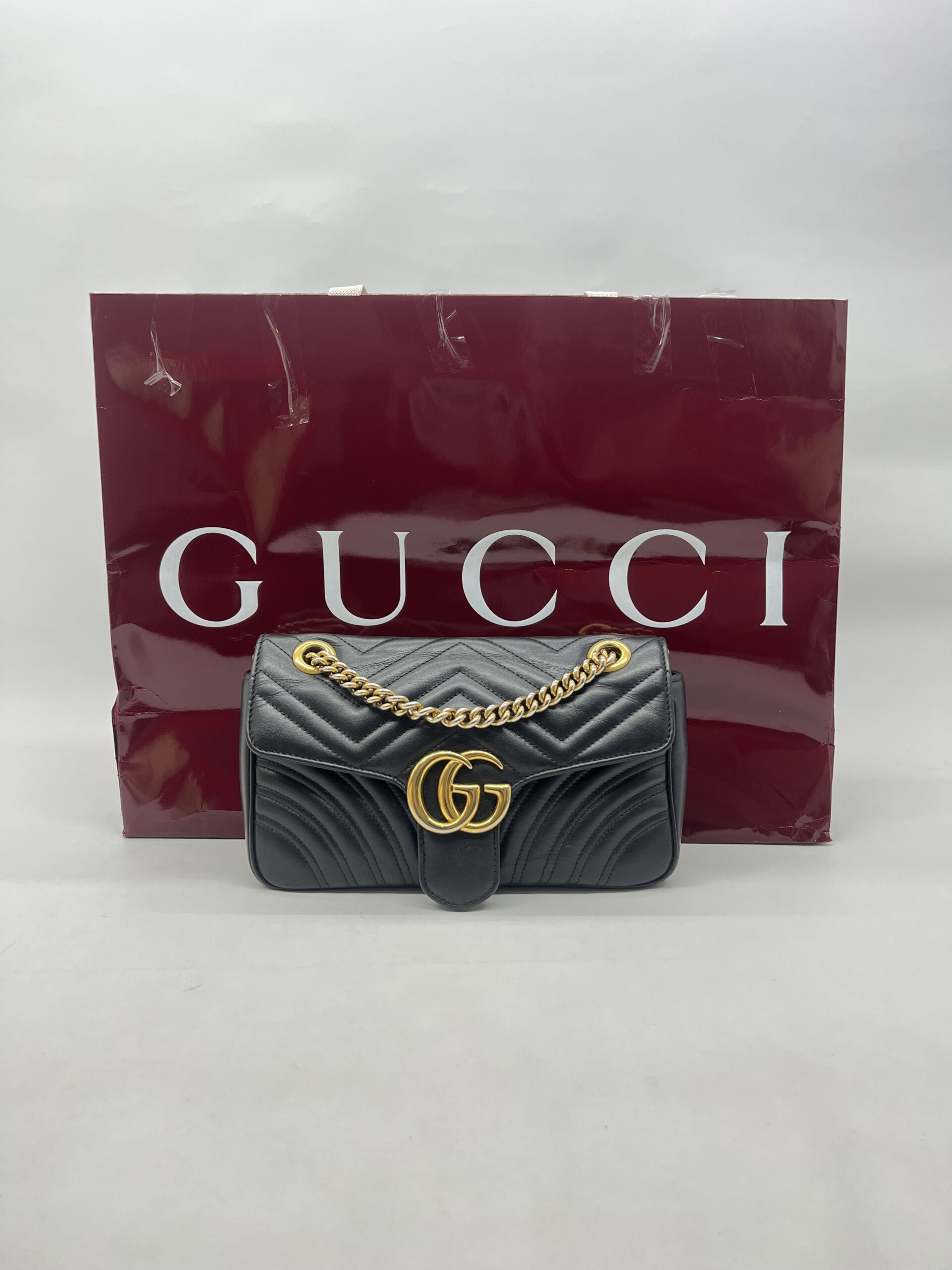 Gucci Marmont Flap Small Black GHW