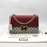 Gucci Medium Padlock Monogram GG Supreme Red Navy GHW