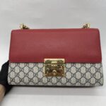 Gucci Medium Padlock Monogram GG Supreme Red Navy GHW