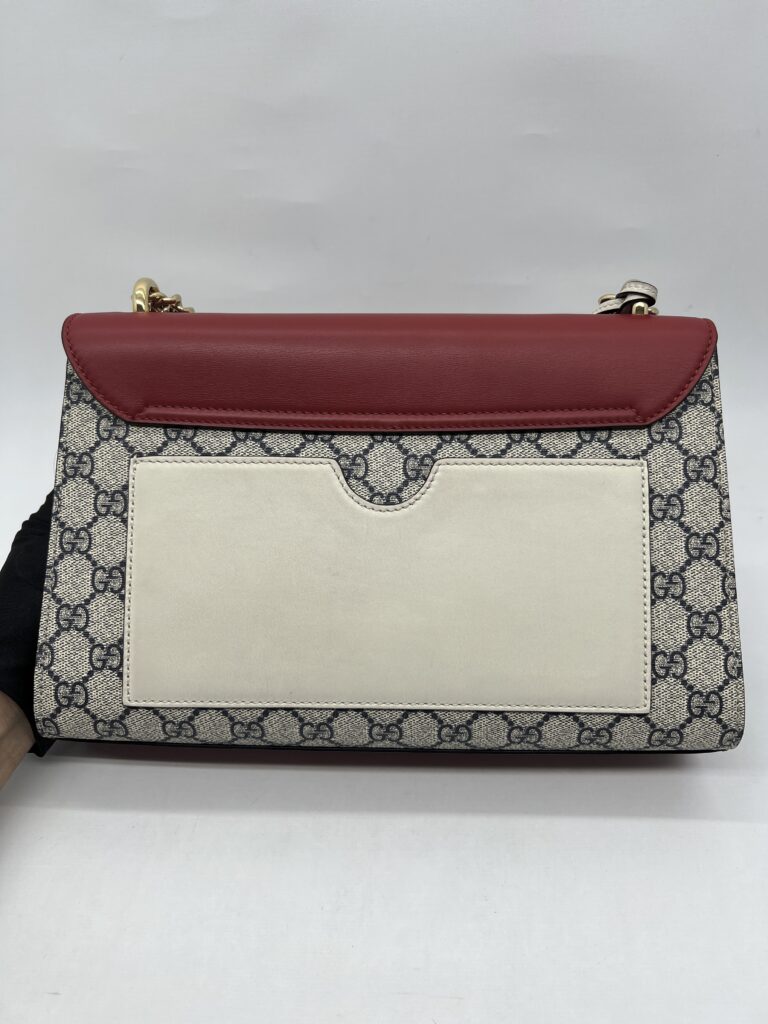 Gucci Medium Padlock Monogram GG Supreme Red Navy GHW