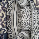 Dior Medium Book Tote Canvas Leopard Beige